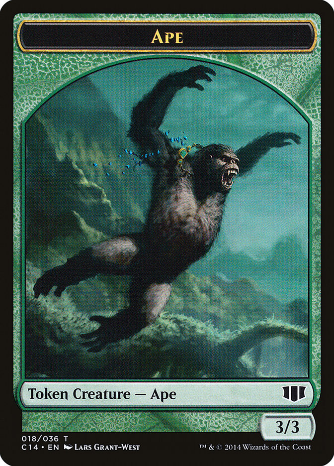 Ape // Zombie (011/036) Double-Sided Token [Commander 2014 Tokens] | Gate City Games LLC
