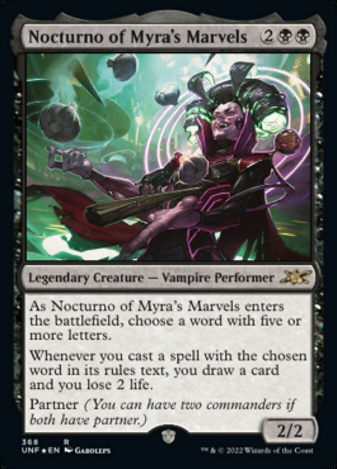 Nocturno of Myra's Marvels (Galaxy Foil) [Unfinity] | Gate City Games LLC