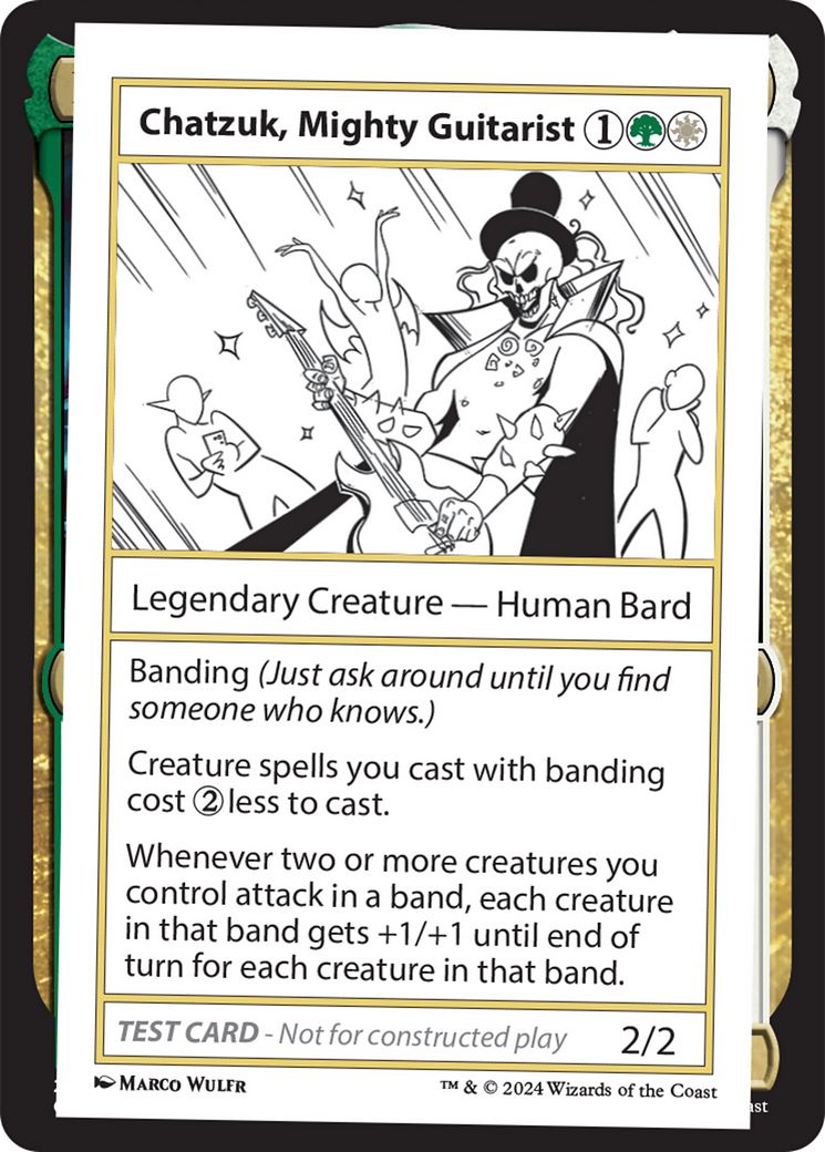 Chatzuk, Mighty Guitarist [Mystery Booster 2 Playtest Cards] | Gate City Games LLC