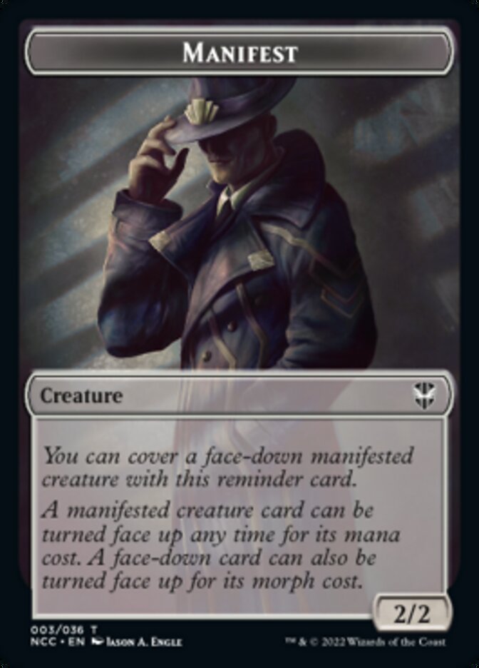 Manifest // Copy Double-Sided Token [Streets of New Capenna Commander Tokens] | Gate City Games LLC
