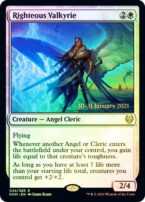 Righteous Valkyrie [Kaldheim Prerelease Promos] | Gate City Games LLC