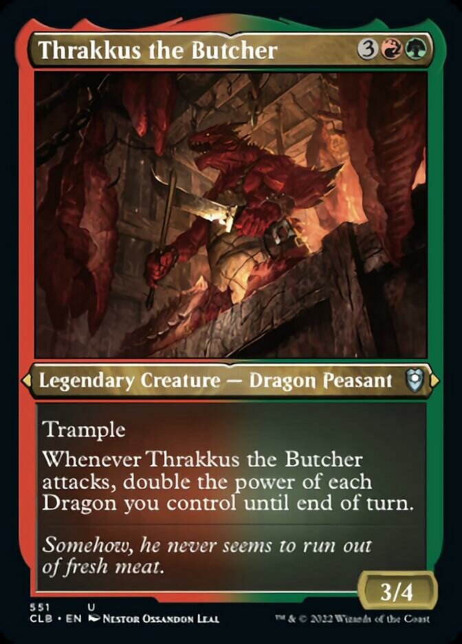 Thrakkus the Butcher (Foil Etched) [Commander Legends: Battle for Baldur's Gate] | Gate City Games LLC
