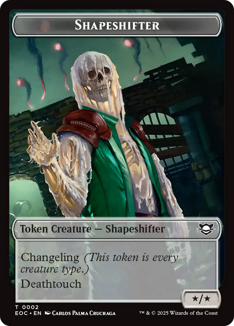 Shapeshifter // Golem (0013) Double-Sided Token [Edge of Eternities Commander Tokens] | Gate City Games LLC