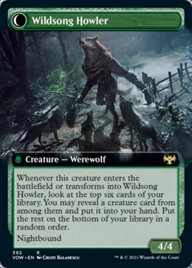 Howlpack Piper // Wildsong Howler (Extended Art) [Innistrad: Crimson Vow] | Gate City Games LLC