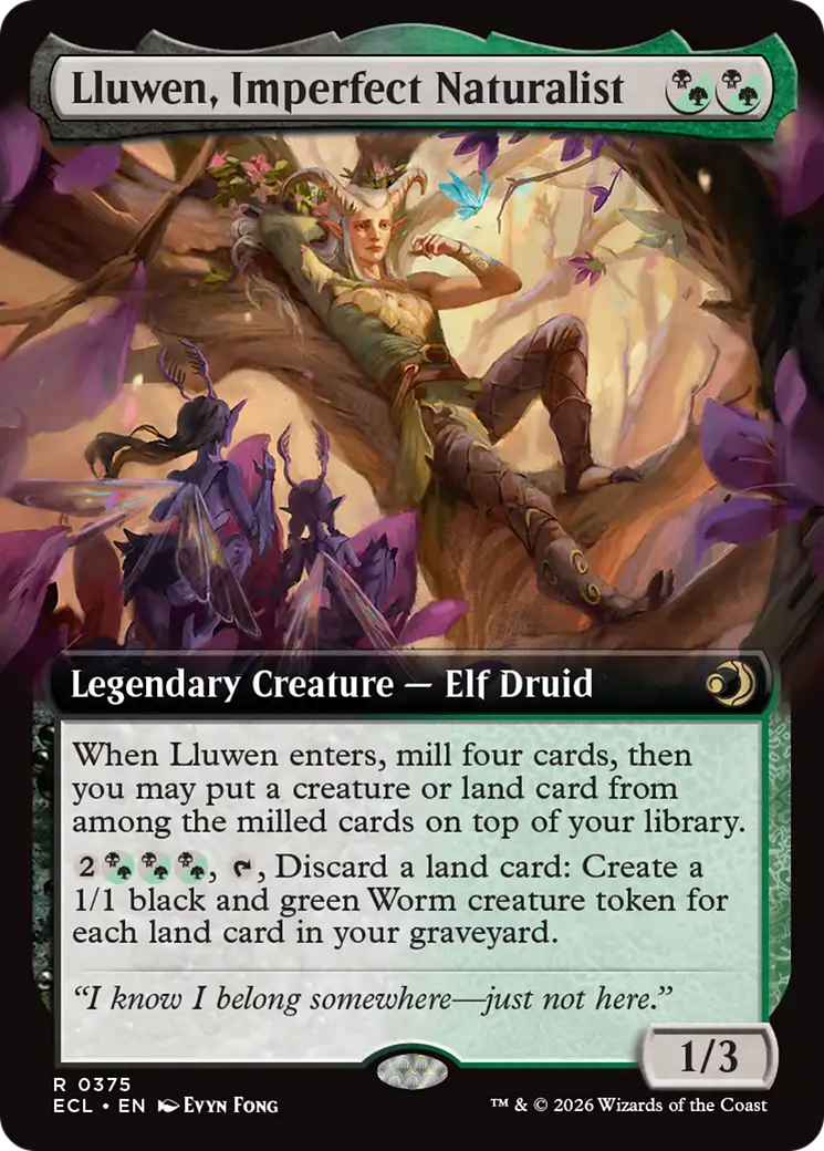 Lluwen, Imperfect Naturalist (Extended Art) [Lorwyn Eclipsed] | Gate City Games LLC