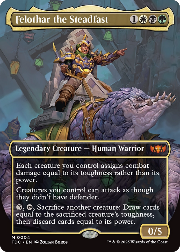 Felothar the Steadfast (Borderless) [Tarkir: Dragonstorm Commander] | Gate City Games LLC