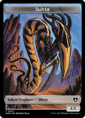 Copy (54) // Sliver Double-Sided Token [Commander Masters Tokens] | Gate City Games LLC
