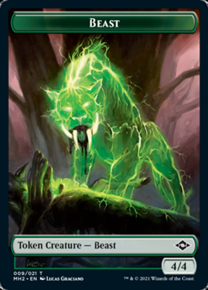 Beast // Food (18) Double-Sided Token [Modern Horizons 2 Tokens] | Gate City Games LLC