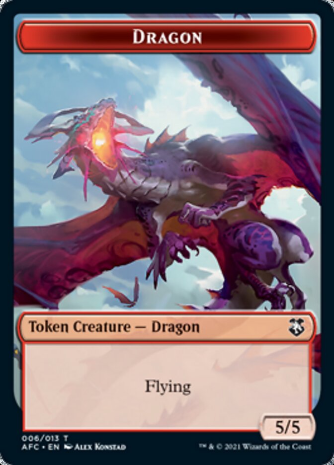 Dragon // Dragon Spirit Double-Sided Token [Dungeons & Dragons: Adventures in the Forgotten Realms Commander Tokens] | Gate City Games LLC