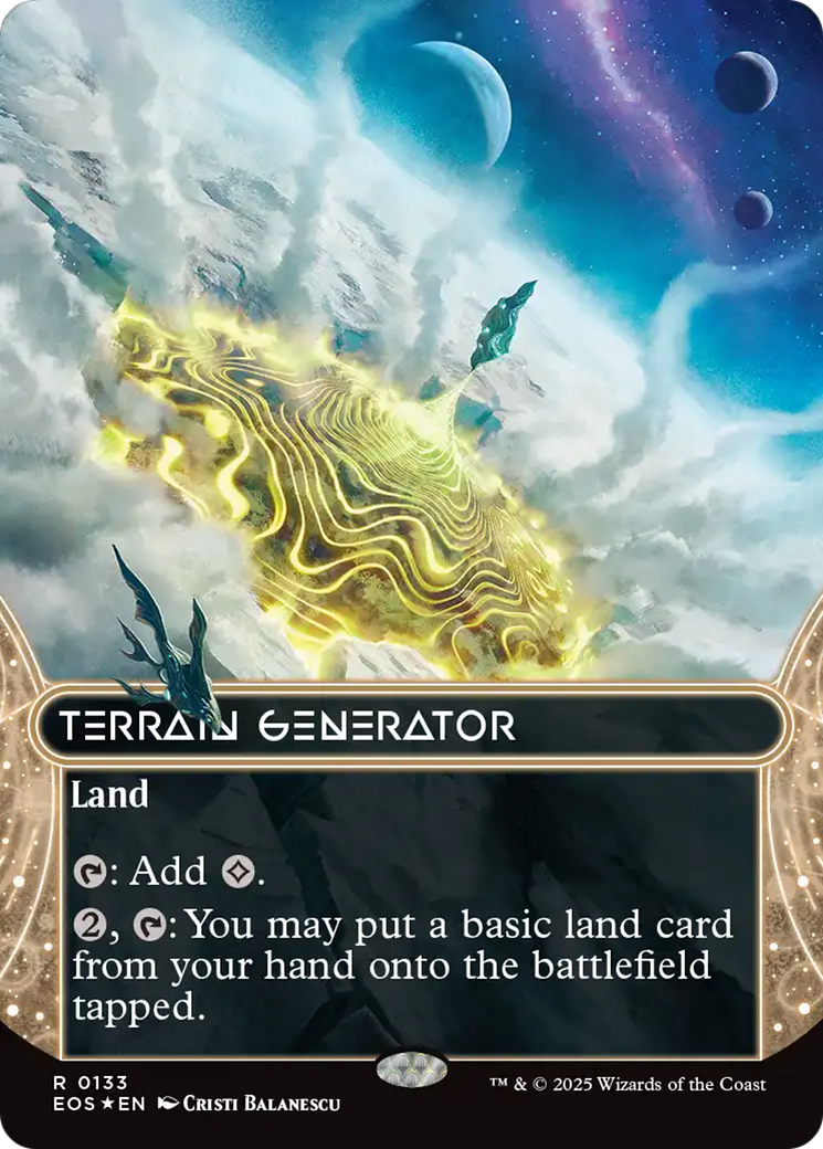 Terrain Generator (0133) (Borderless) (Galaxy Foil) [Edge of Eternities: Stellar Sights] | Gate City Games LLC