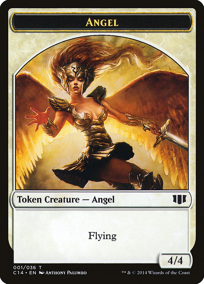 Angel // Cat Double-Sided Token [Commander 2014 Tokens] | Gate City Games LLC