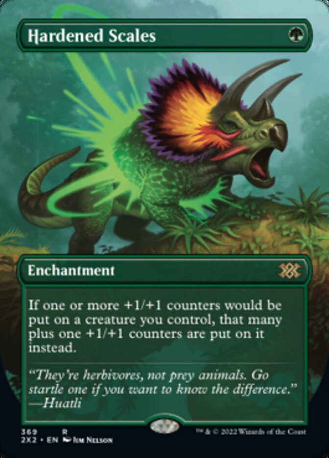Hardened Scales (Borderless Alternate Art) [Double Masters 2022] | Gate City Games LLC