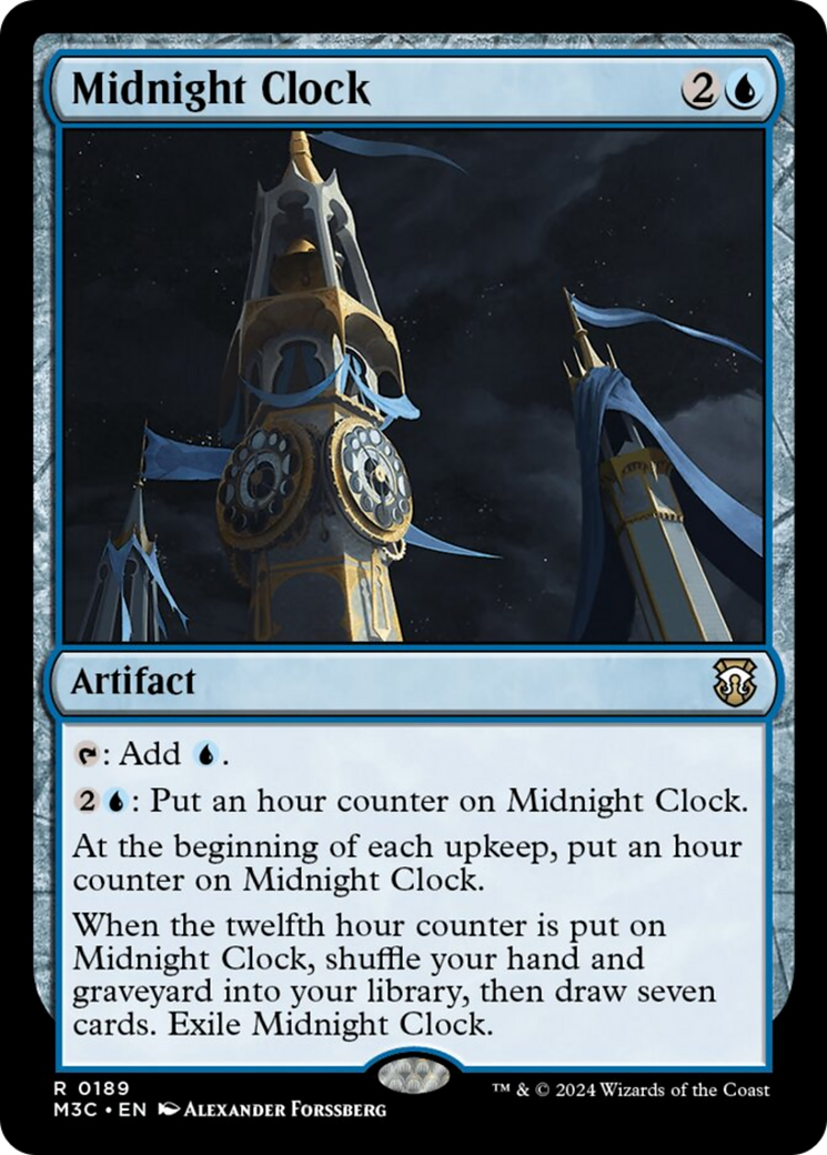 Midnight Clock (Ripple Foil) [Modern Horizons 3 Commander] | Gate City Games LLC