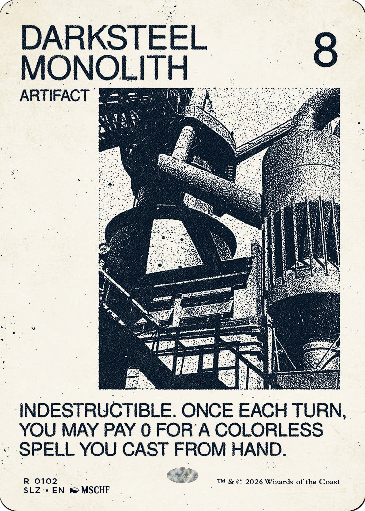 Darksteel Monolith (0102) [Secret Lair x MSCHF: The Zeta Set] | Gate City Games LLC