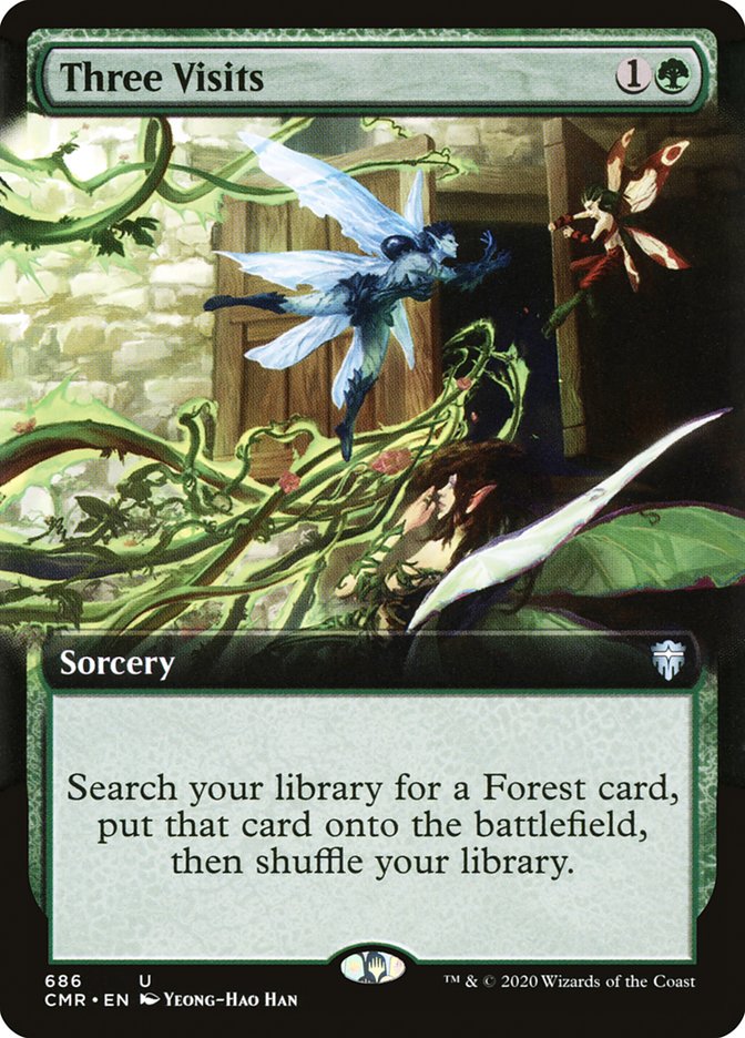 Three Visits (Extended Art) [Commander Legends] | Gate City Games LLC