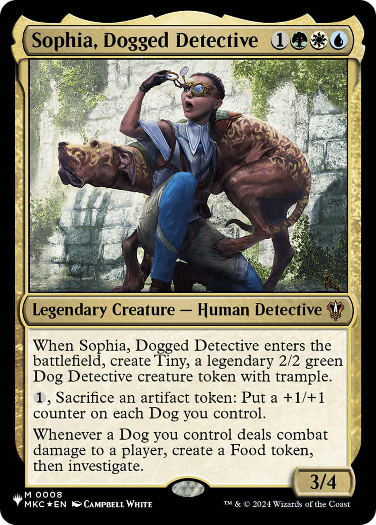 Sophia, Dogged Detective (MKC) [The List] | Gate City Games LLC