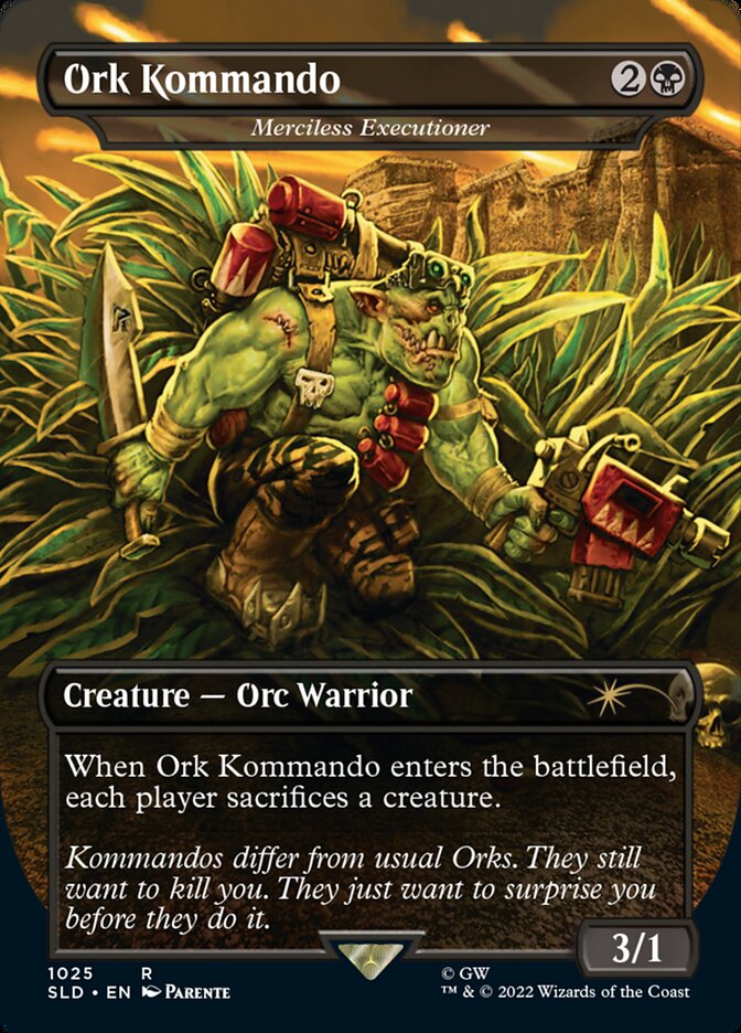 Ork Kommando - Merciless Executioner (Borderless) [Secret Lair Drop Series] | Gate City Games LLC