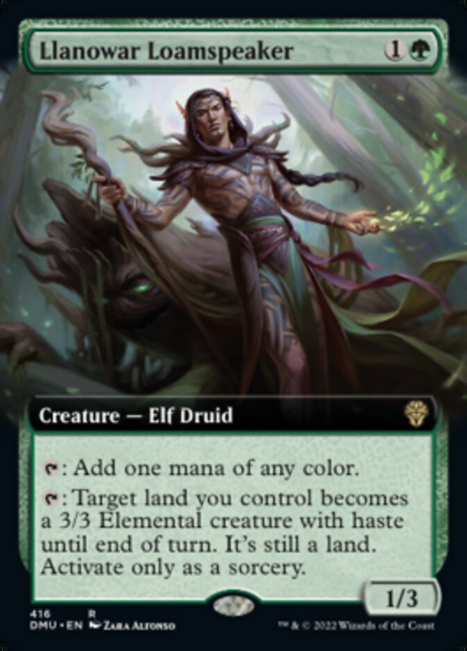 Llanowar Loamspeaker (Extended Art) [Dominaria United] | Gate City Games LLC