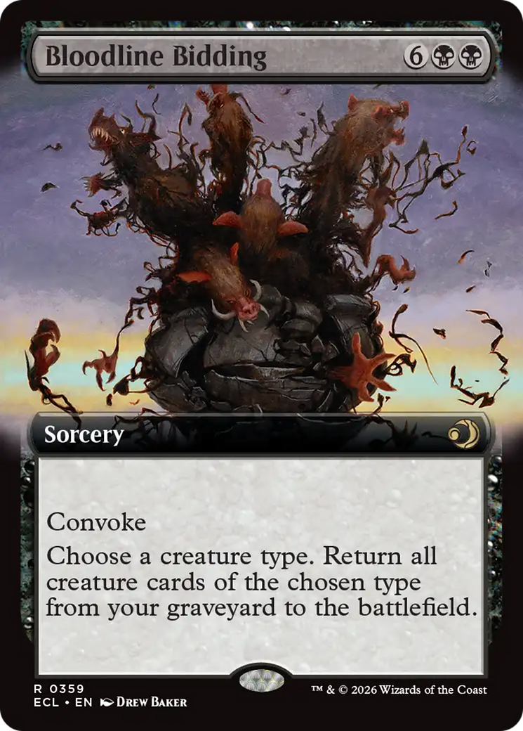 Bloodline Bidding (Extended Art) [Lorwyn Eclipsed] | Gate City Games LLC