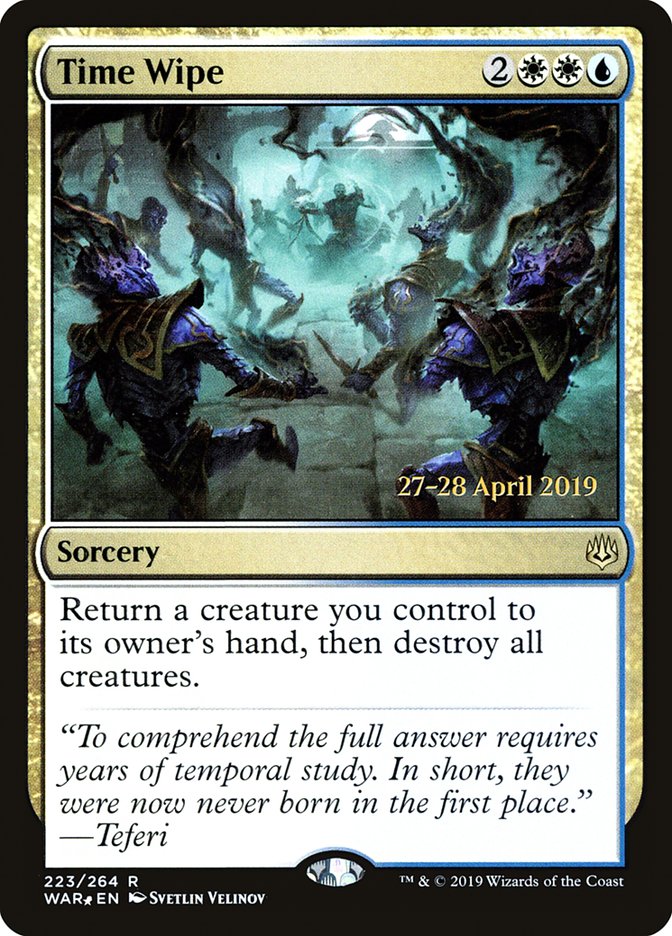 Time Wipe [War of the Spark Prerelease Promos] | Gate City Games LLC