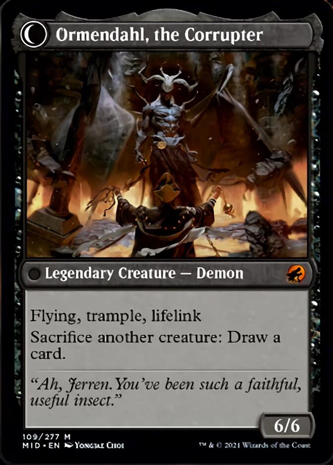 Jerren, Corrupted Bishop // Ormendahl, the Corrupted [Innistrad: Midnight Hunt] | Gate City Games LLC