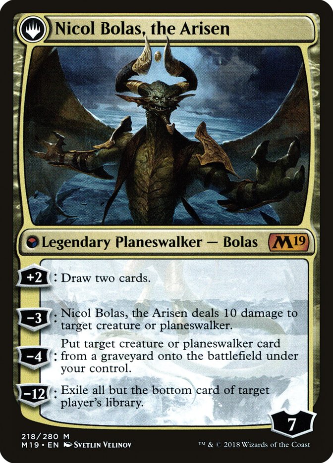 Nicol Bolas, the Ravager // Nicol Bolas, the Arisen [Core Set 2019 Prerelease Promos] | Gate City Games LLC