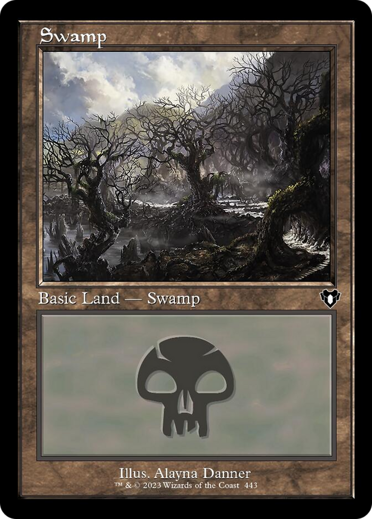 Swamp (443) (Retro) [Commander Masters] | Gate City Games LLC