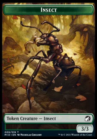 Clue // Insect Double-Sided Token [Innistrad: Midnight Hunt Tokens] | Gate City Games LLC