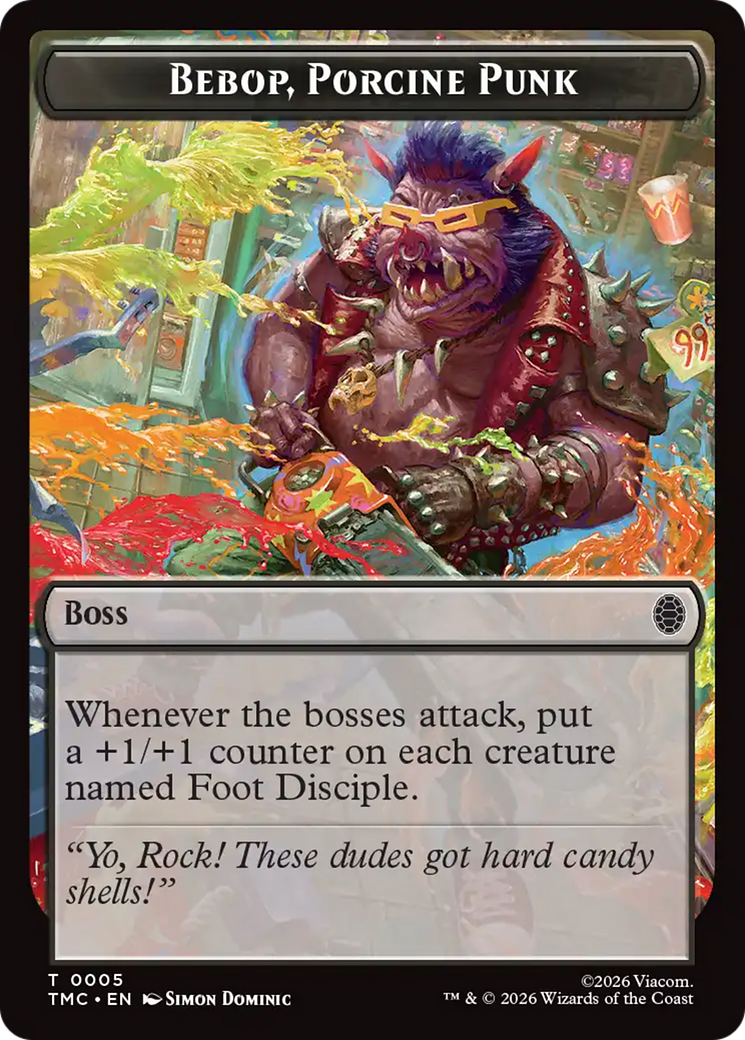 Bebop, Porcine Punk [Teenage Mutant Ninja Turtles Commander Tokens] | Gate City Games LLC