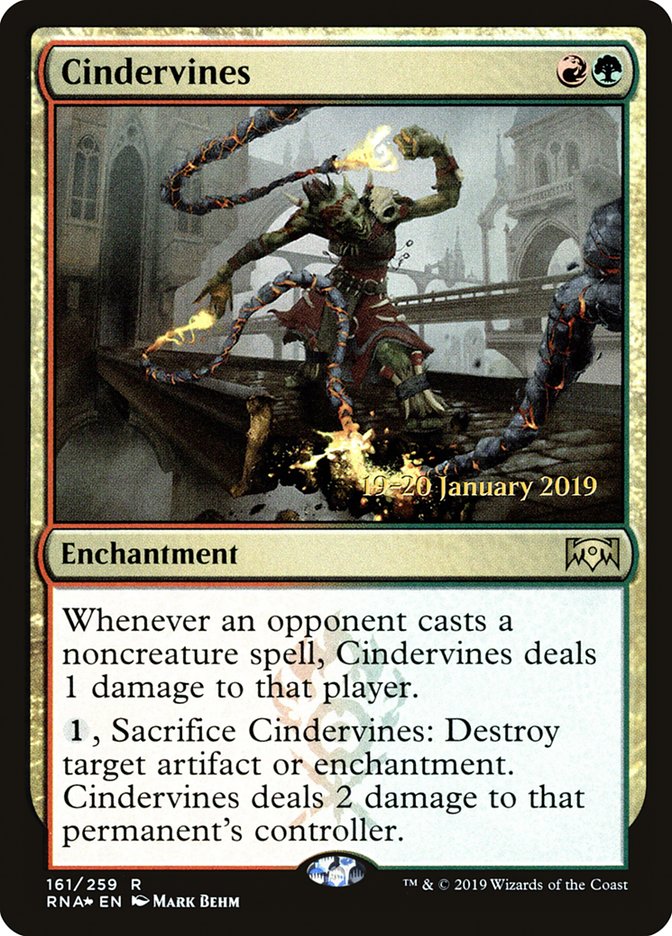 Cindervines [Ravnica Allegiance Prerelease Promos] | Gate City Games LLC