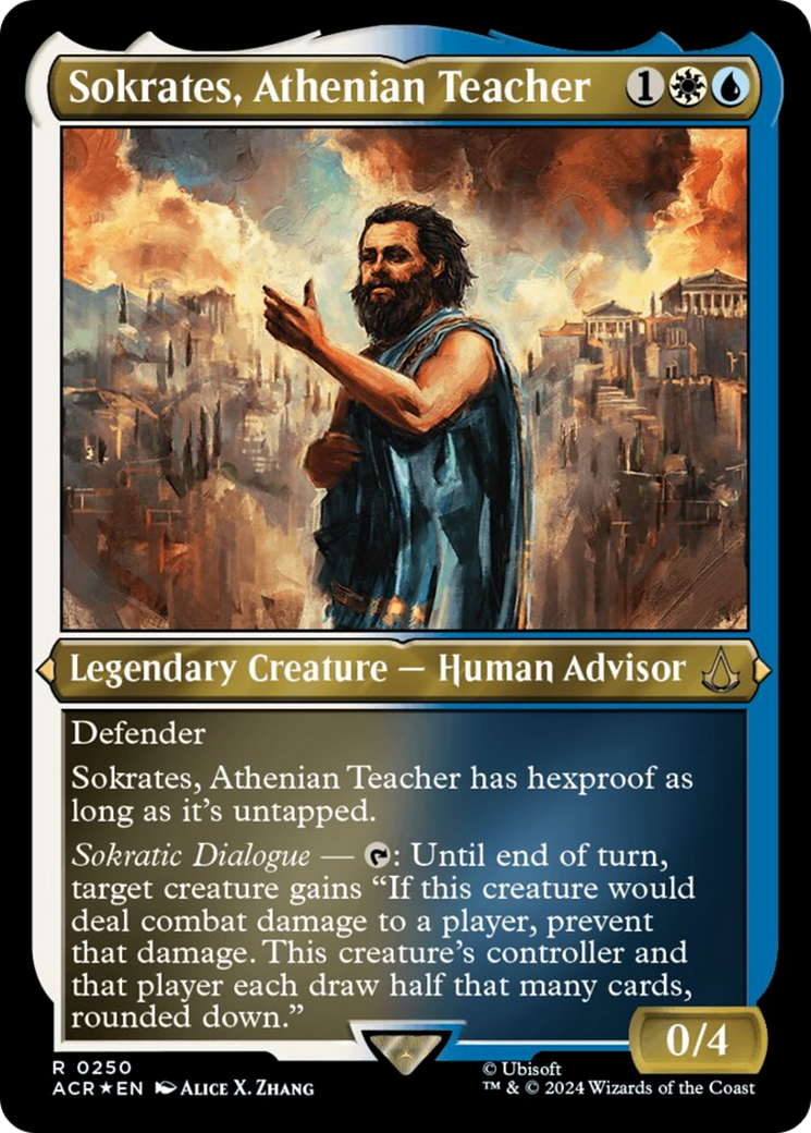 Sokrates, Athenian Teacher (Foil Etched) [Assassin's Creed] | Gate City Games LLC