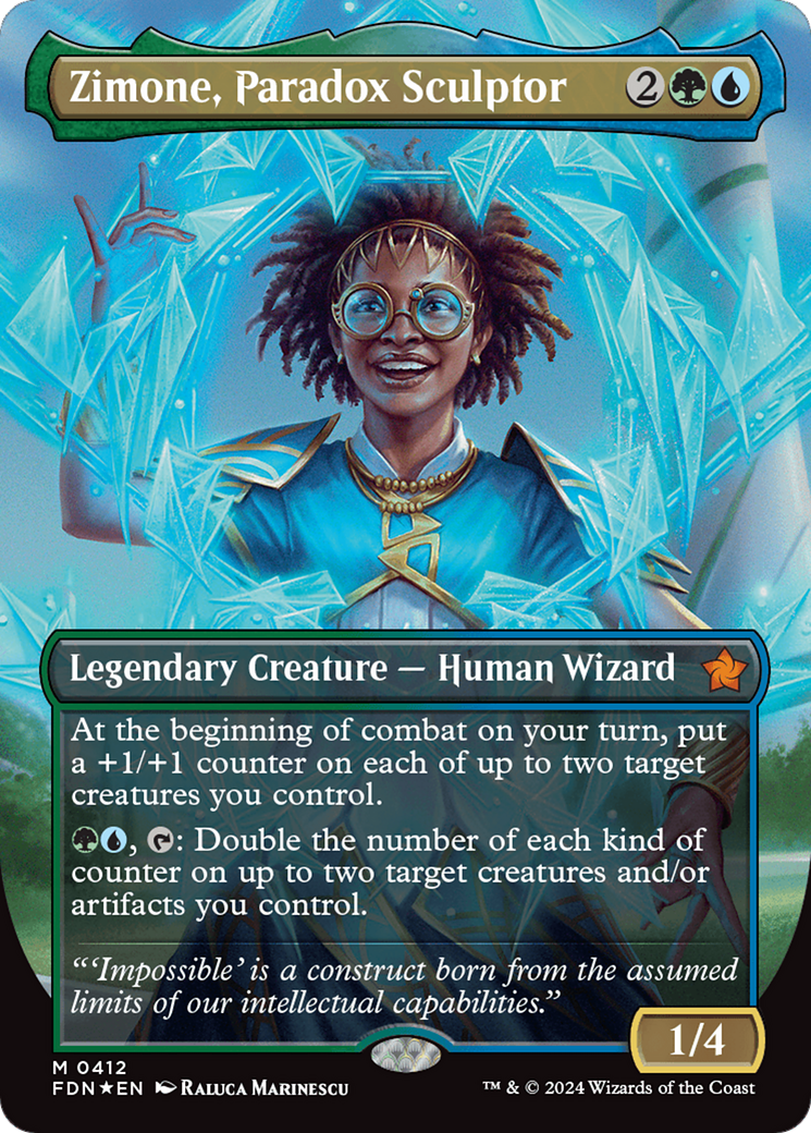 Zimone, Paradox Sculptor (Borderless) (Mana Foil) [Foundations] | Gate City Games LLC