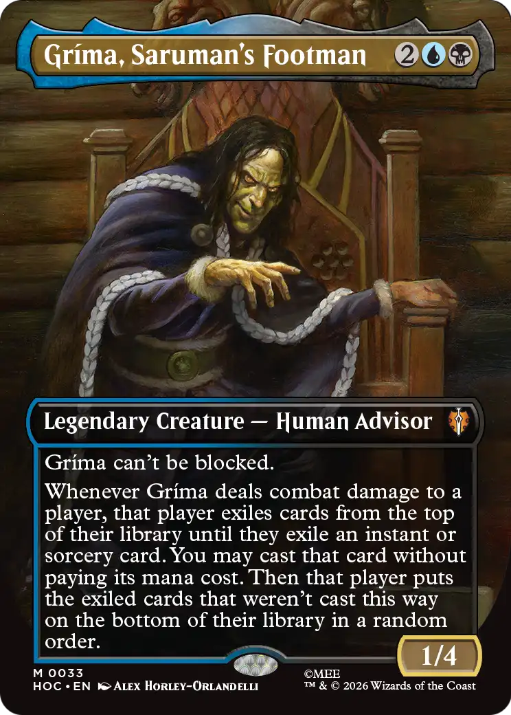 Grima, Saruman's Footman (Borderless) [The Hobbit: Eternal-Legal] | Gate City Games LLC