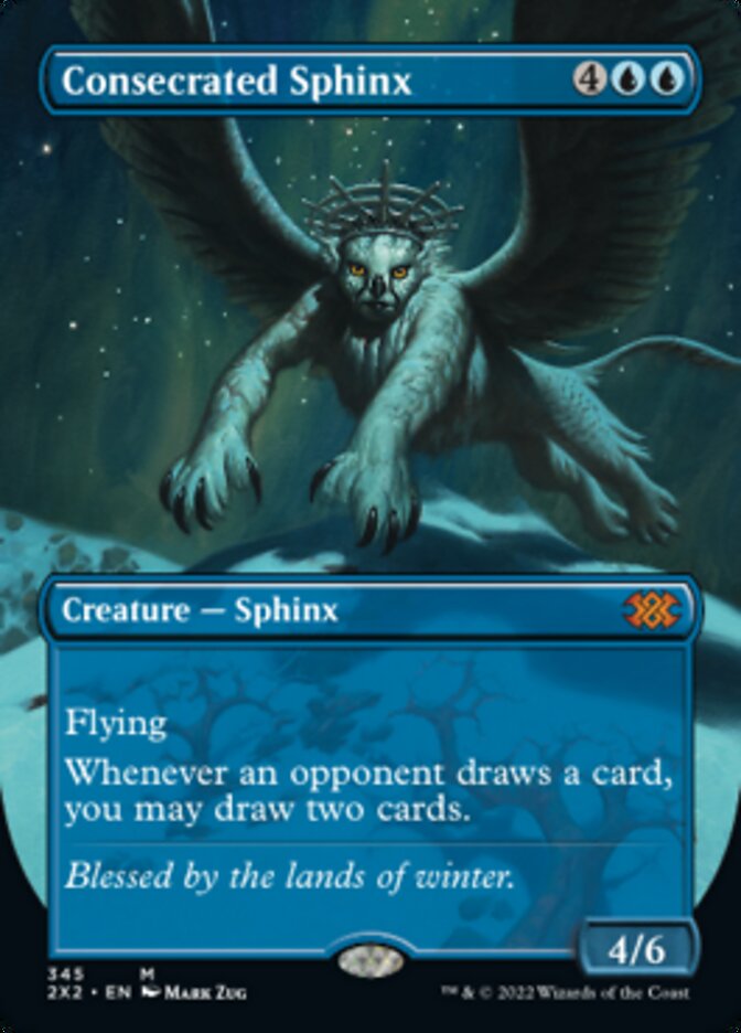 Consecrated Sphinx (Borderless Alternate Art) [Double Masters 2022] | Gate City Games LLC