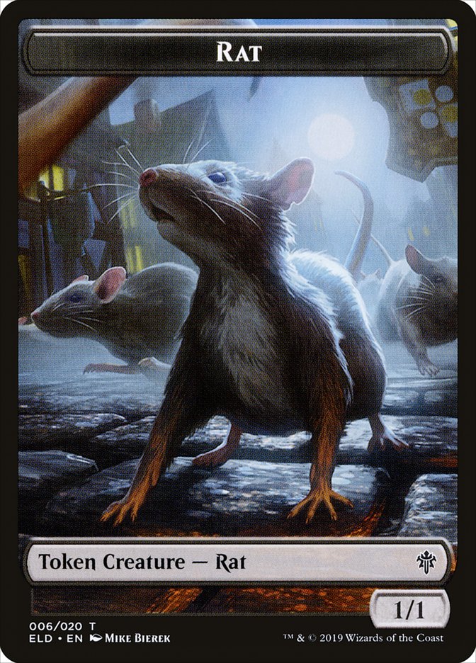 Rat Token [Throne of Eldraine Tokens] | Gate City Games LLC