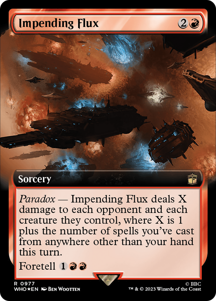 Impending Flux (Extended Art) (Surge Foil) [Doctor Who] | Gate City Games LLC