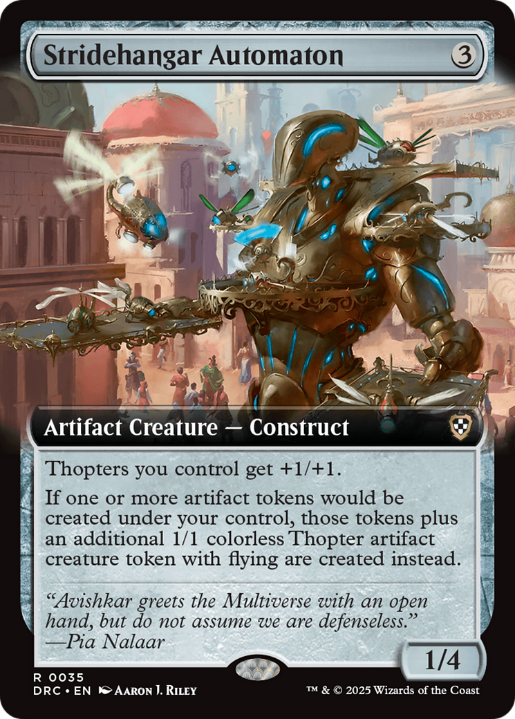 Stridehangar Automaton (Extended Art) [Aetherdrift Commander] | Gate City Games LLC