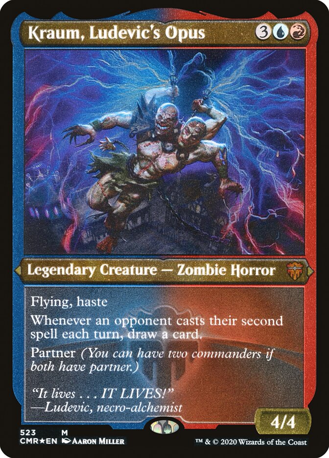 Kraum, Ludevic's Opus (Etched) [Commander Legends] | Gate City Games LLC
