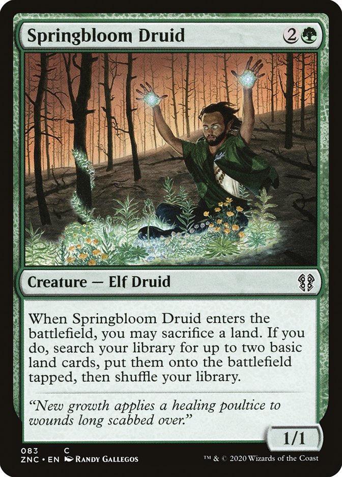 Springbloom Druid [Zendikar Rising Commander] | Gate City Games LLC