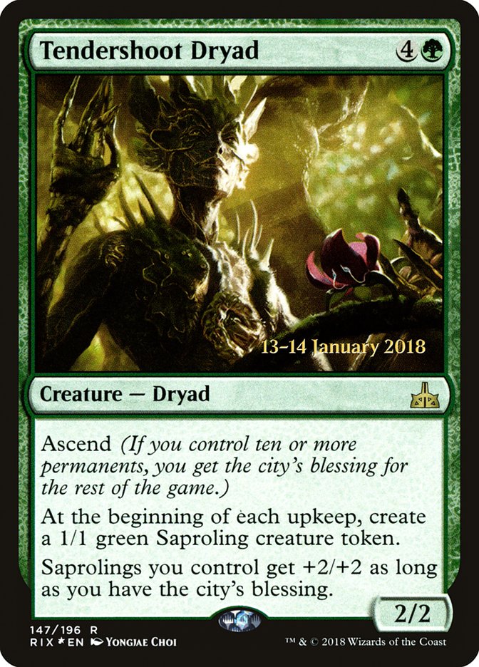 Tendershoot Dryad [Rivals of Ixalan Prerelease Promos] | Gate City Games LLC