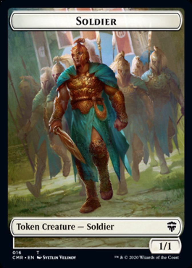 Cat // Soldier Double-Sided Token [Commander Legends Tokens] | Gate City Games LLC