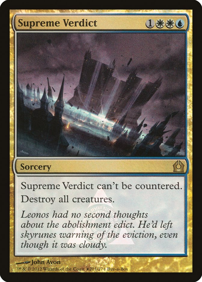 Supreme Verdict (Buy-A-Box) [Return to Ravnica Promos] | Gate City Games LLC