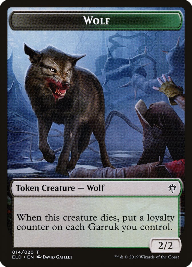 Wolf Token [Throne of Eldraine Tokens] | Gate City Games LLC