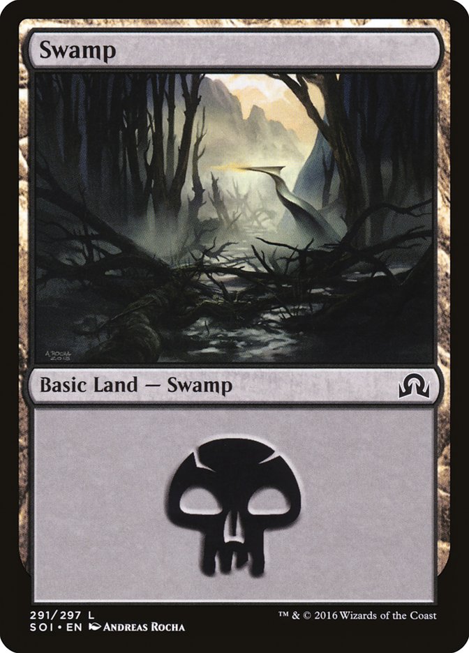 Swamp (291) [Shadows over Innistrad] | Gate City Games LLC