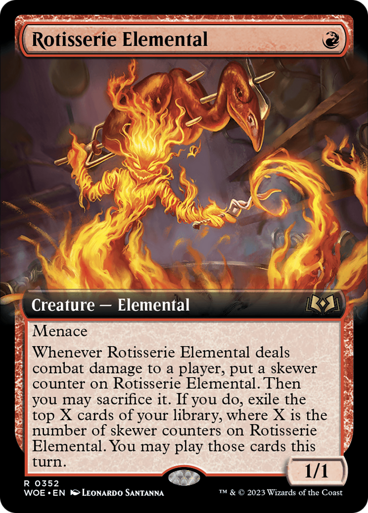 Rotisserie Elemental (Extended Art) [Wilds of Eldraine] | Gate City Games LLC