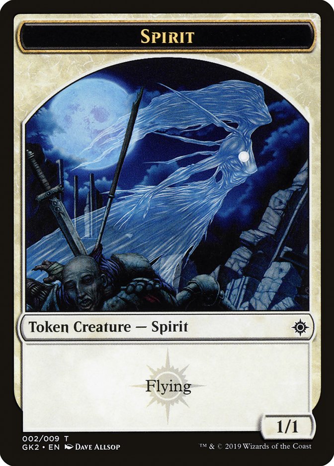 Spirit (002) // Spirit (010) Double-Sided Token [Ravnica Allegiance Guild Kit Tokens] | Gate City Games LLC