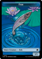 Fish // Iridescent Vinelasher Double-Sided Token [Bloomburrow Tokens] | Gate City Games LLC