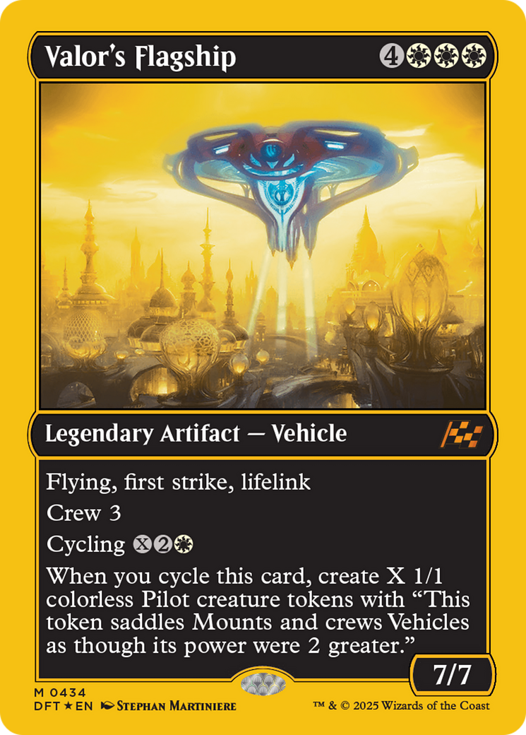 Valor's Flagship (First-Place Foil) [Aetherdrift] | Gate City Games LLC