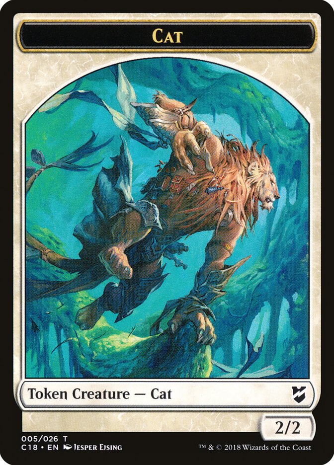 Angel // Cat Double-Sided Token [Commander 2018 Tokens] | Gate City Games LLC