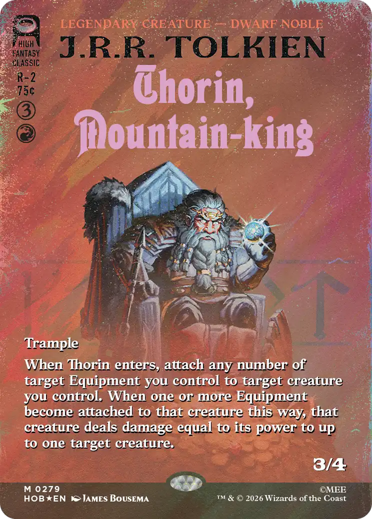 Thorin, Mountain-king (Borderless) (Surge Foil) [The Hobbit] | Gate City Games LLC